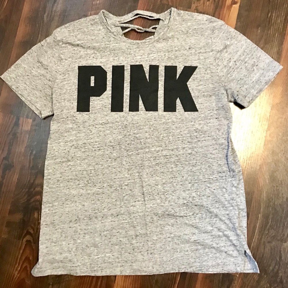 Pink Victoria Secret T-shirt crosses back
